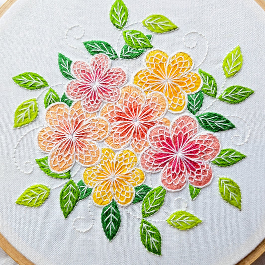 Lacy Flowers Embroidery Pattern (PDF)