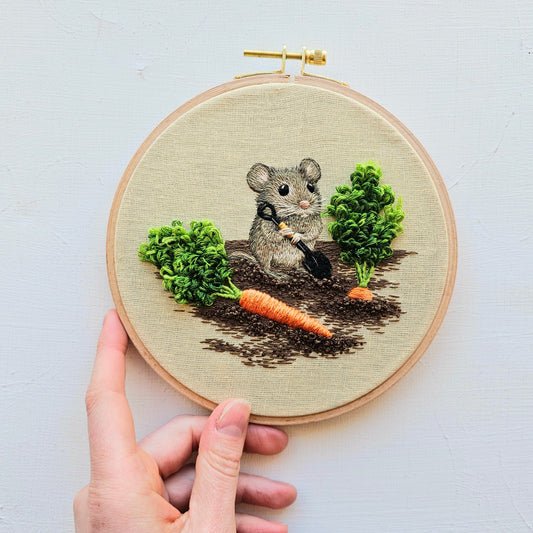 Garden Mouse Printed Fabric