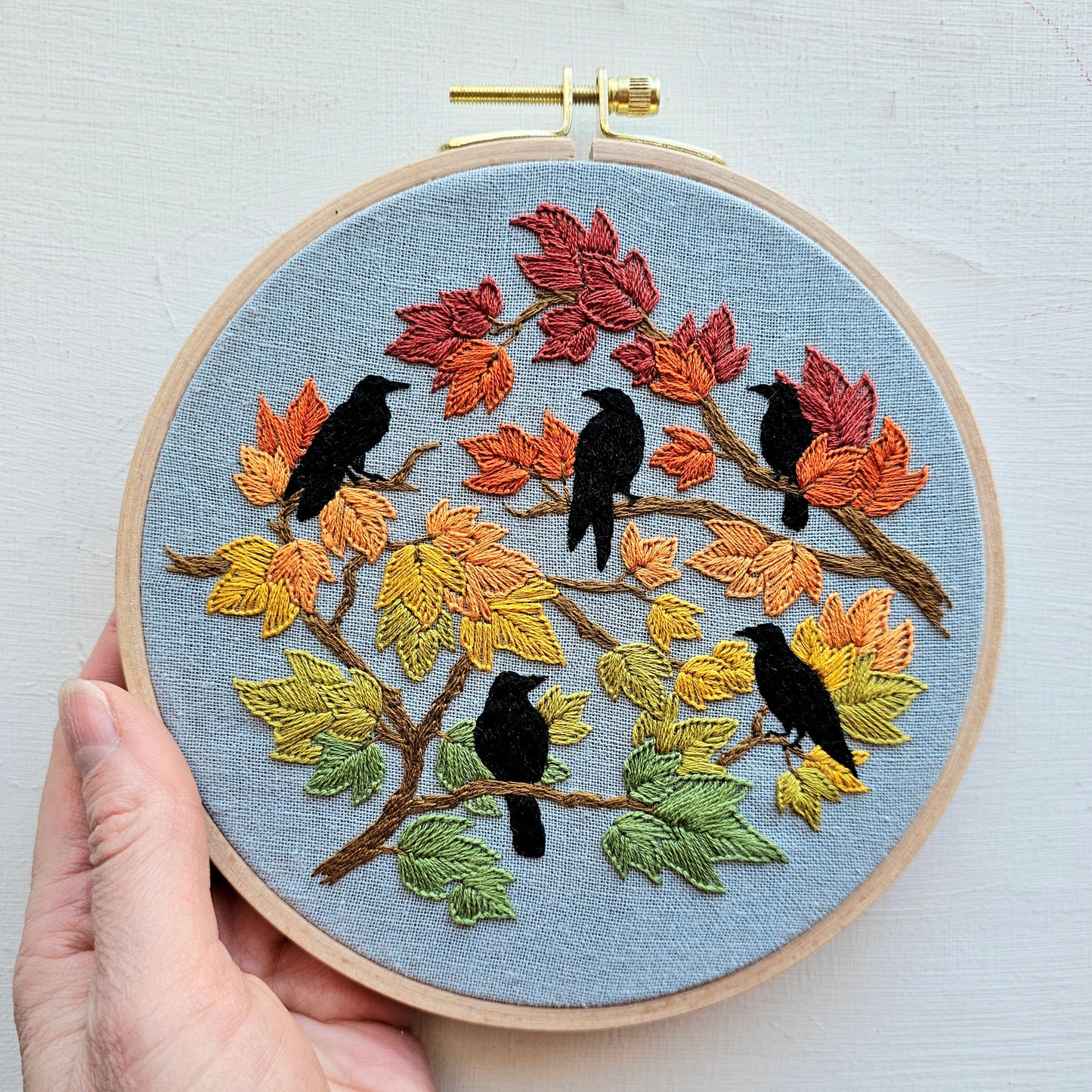 Autumn Birds Embroidery Kit