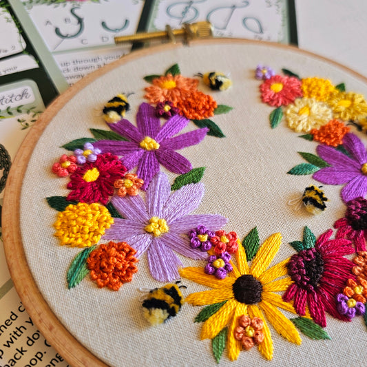 BumbleBee Bouquet Printed Fabric