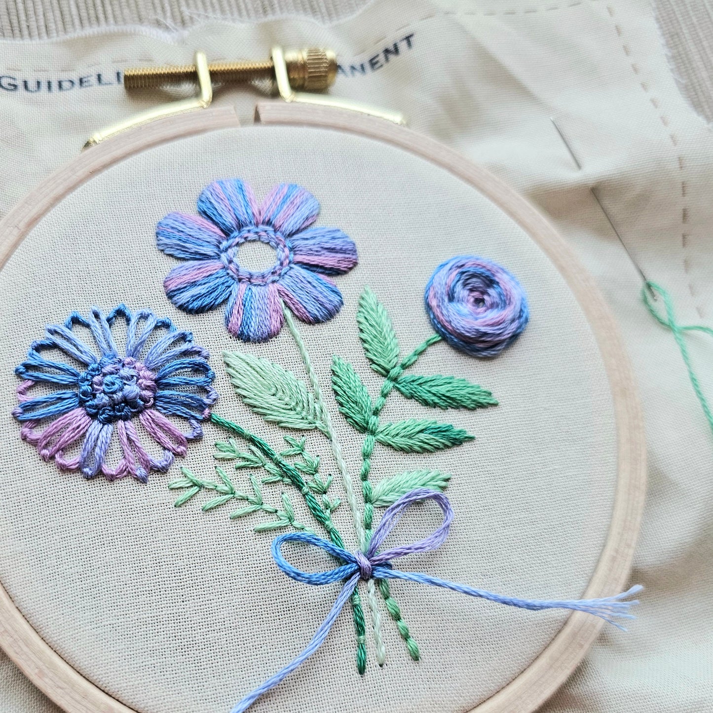 Floral Trio Embroidery Pattern (PDF)