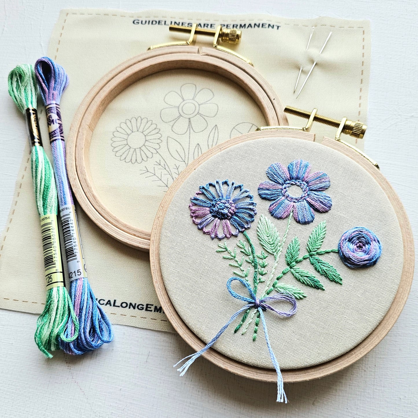 Floral Trio Embroidery Kit & eCourse