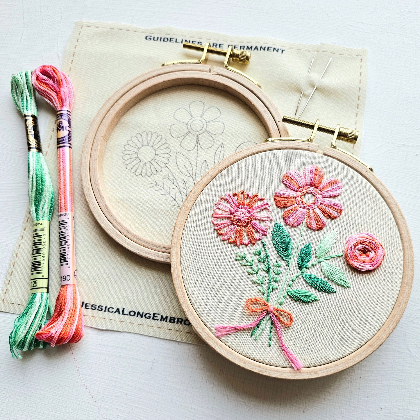 Floral Trio Embroidery Kit & eCourse