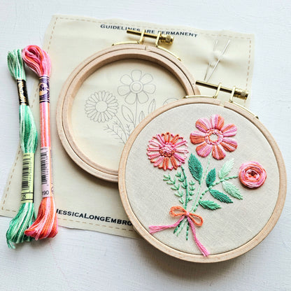Floral Trio Embroidery Kit & eCourse
