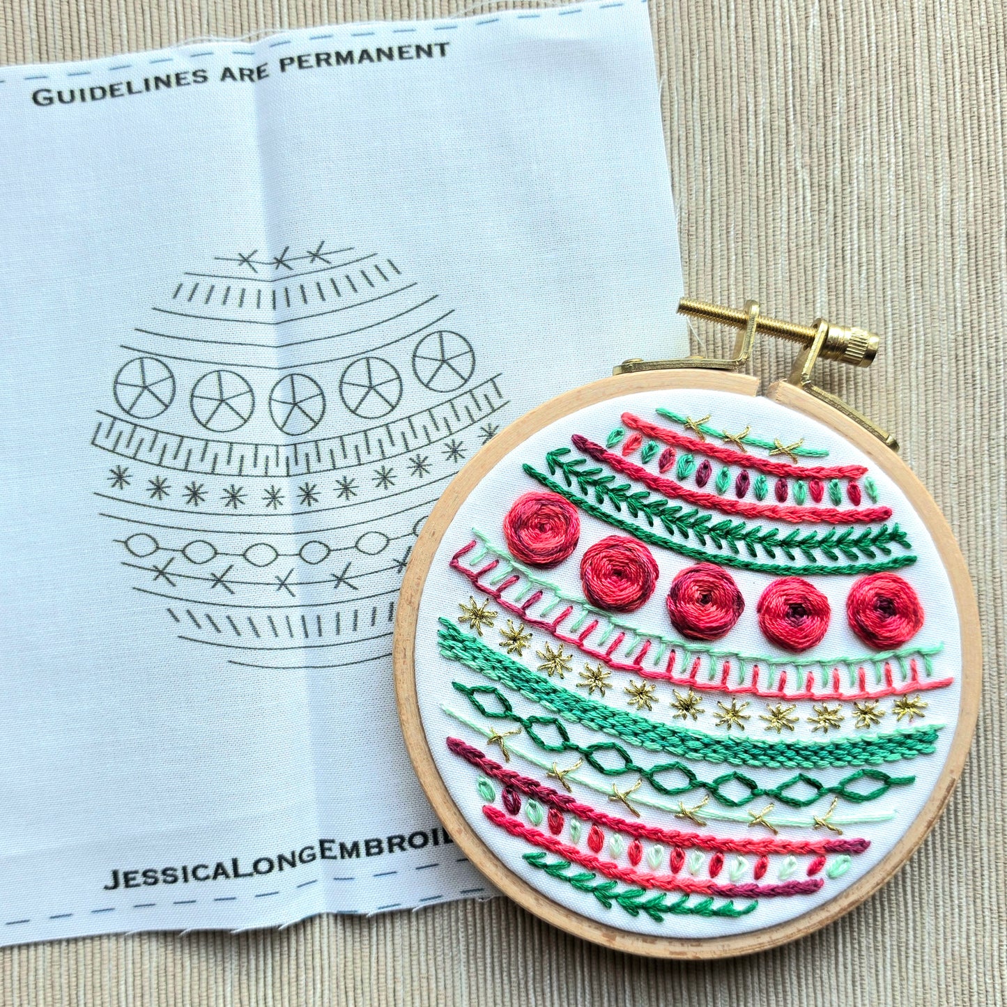 Deck the Halls Beginner Pattern Printed Fabric