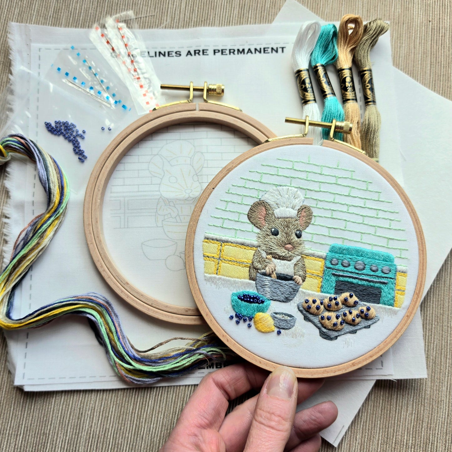 The Muffin Mouse Embroidery Kit