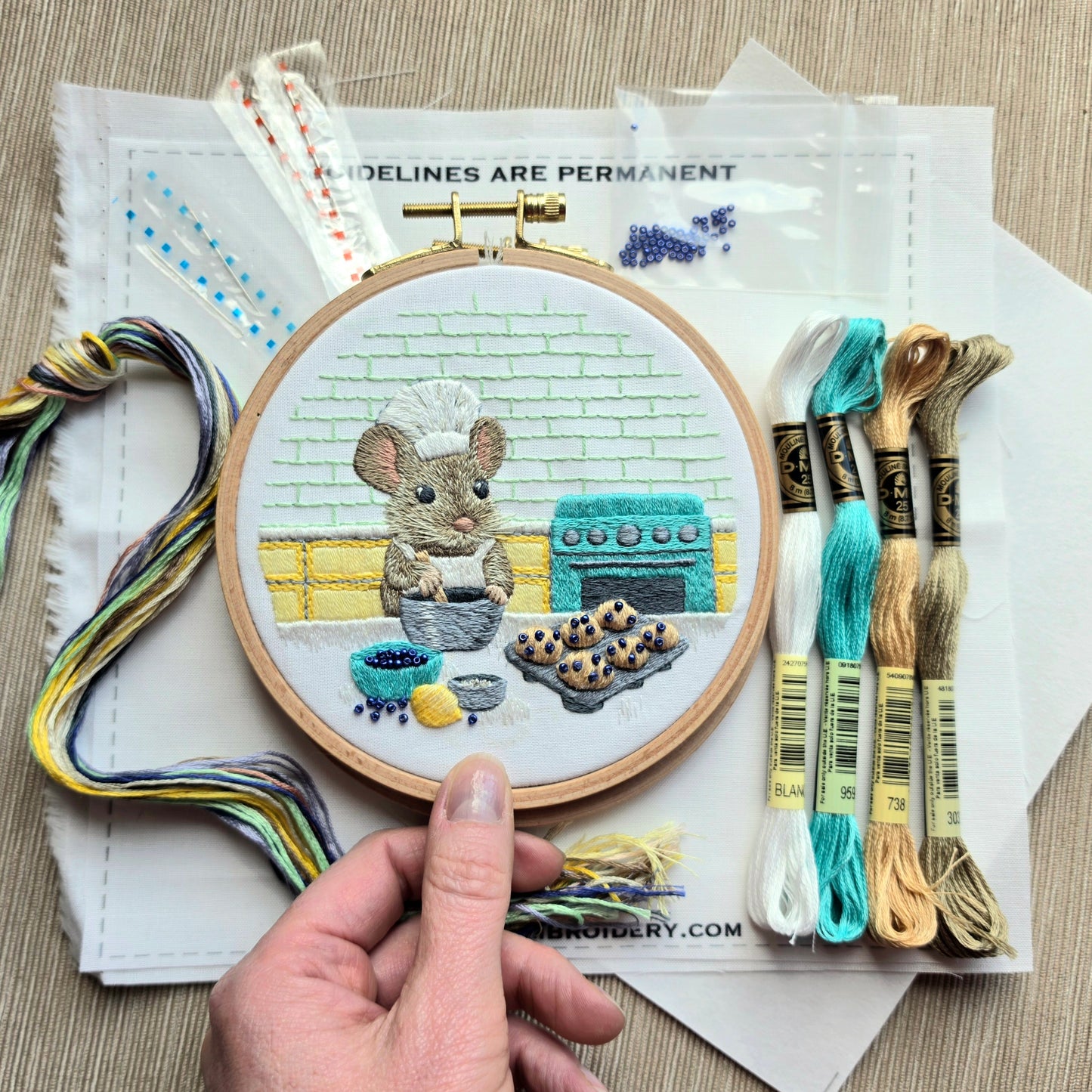 The Muffin Mouse Embroidery Kit