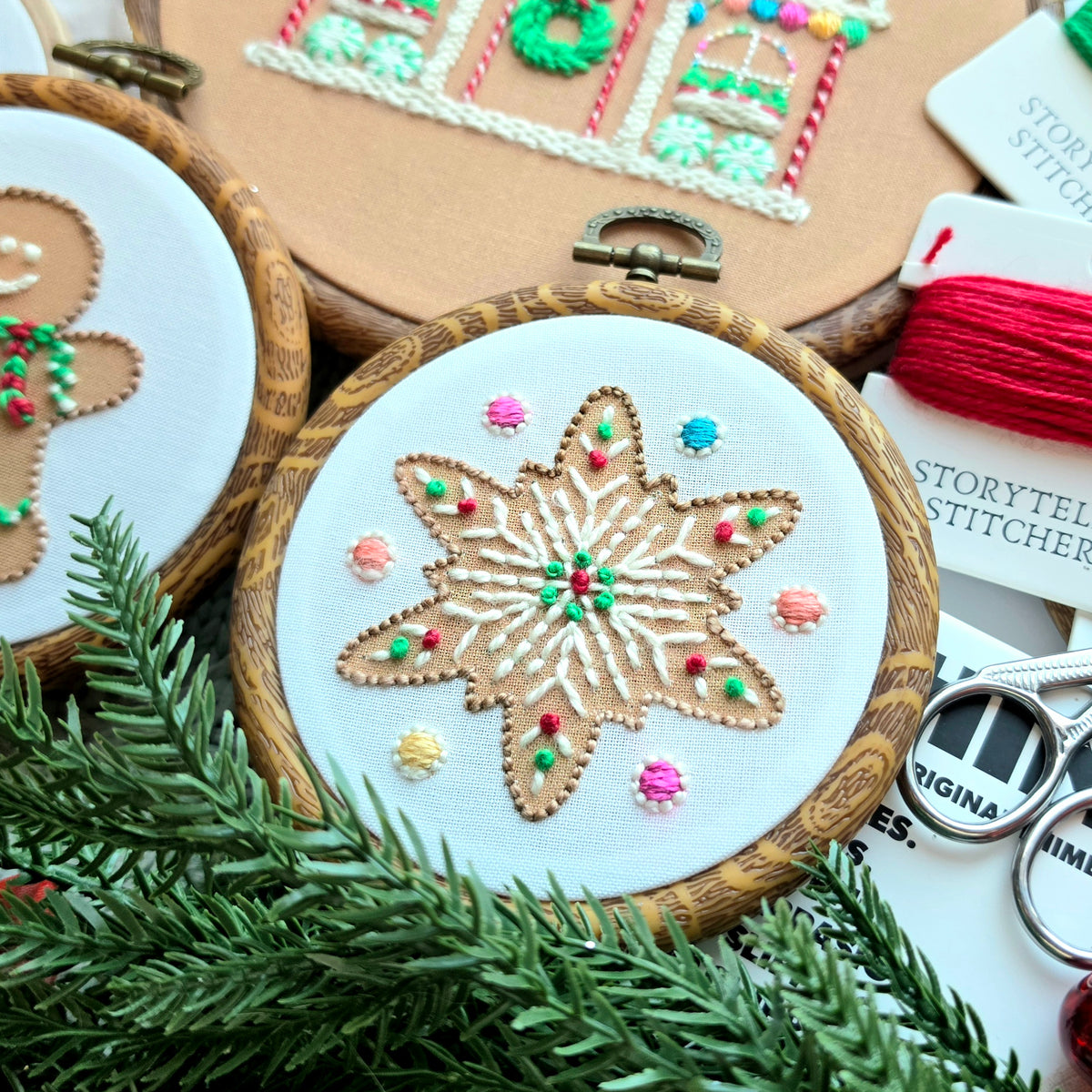PREORDER: A Christmas Gingerbread Cottage Retreat | Curated Embroidery Gift Box
