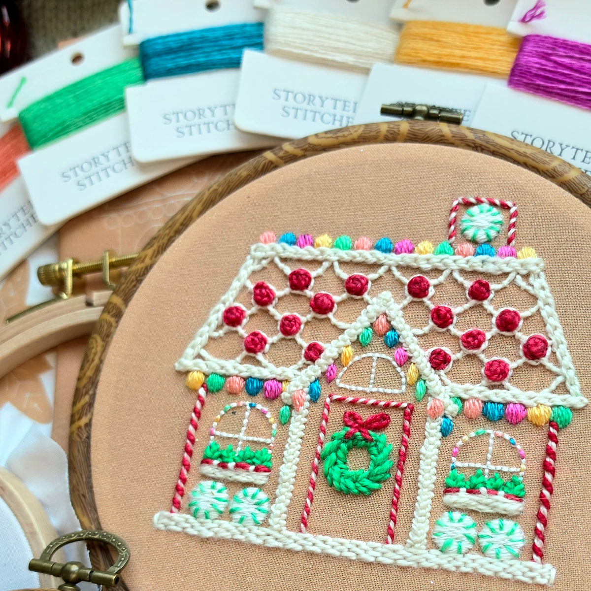 PREORDER: A Christmas Gingerbread Cottage Retreat | Curated Embroidery Gift Box