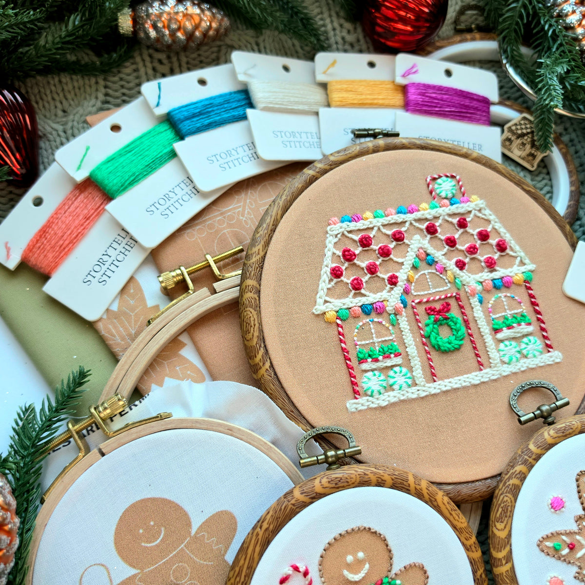 PREORDER: A Christmas Gingerbread Cottage Retreat | Curated Embroidery Gift Box
