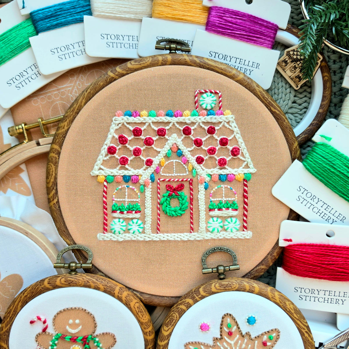 PREORDER: A Christmas Gingerbread Cottage Retreat | Curated Embroidery Gift Box
