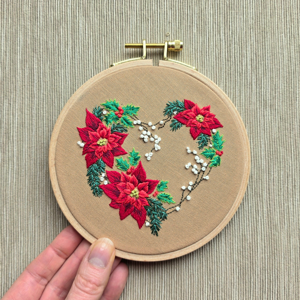 Holiday Heart Embroidery Pattern (PDF)