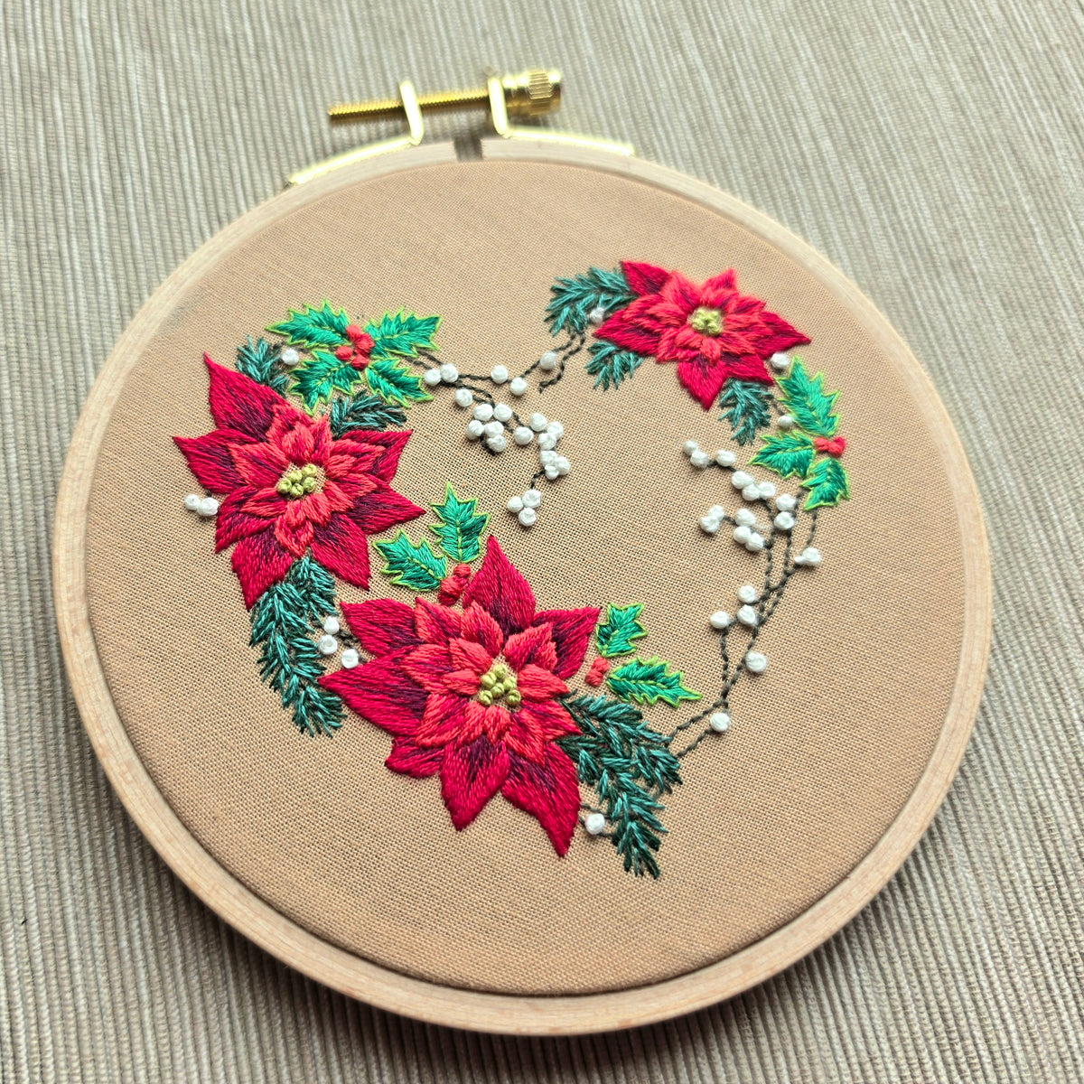 Holiday Heart Embroidery Pattern (PDF)