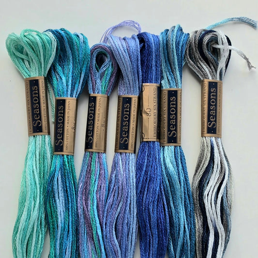 Winter Blues Seasons Floss Bundle