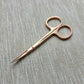 Copper Curved-Tip Embroidery Scissors