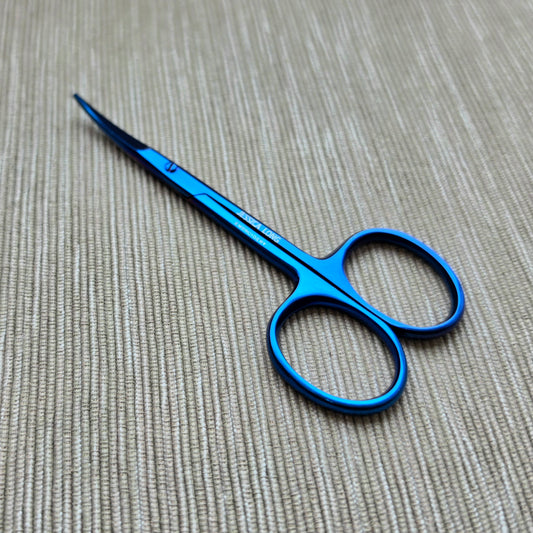 Curved Blue Embroidery Scissors