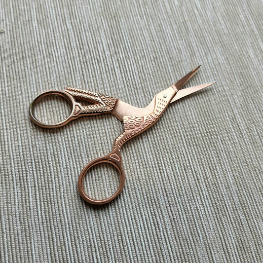 Copper Stork Embroidery Scissors