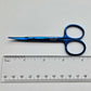 Curved Blue Embroidery Scissors