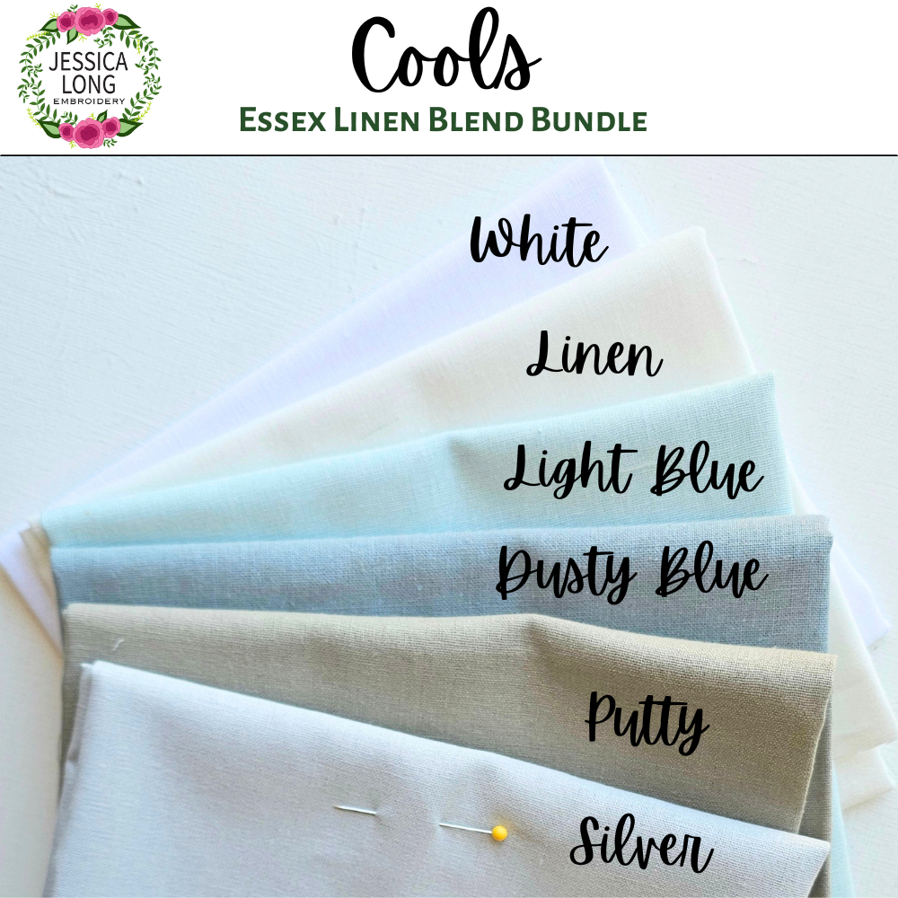 Essex Linen Blend Fabric Bundle: Cools