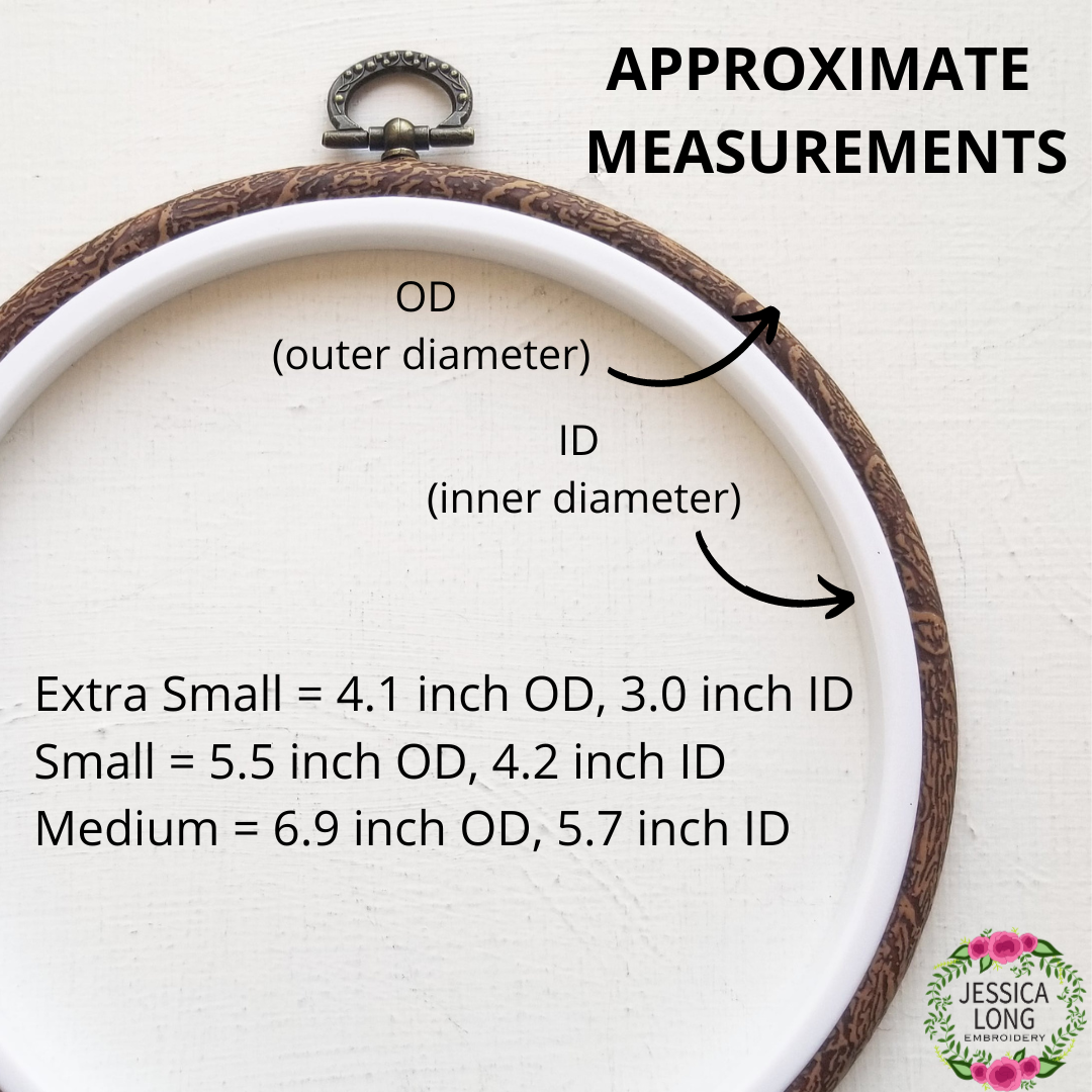4 Pieces Embroidery Hoops Circle Imitated Wood Display Frame Plastic 3.2  Inch
