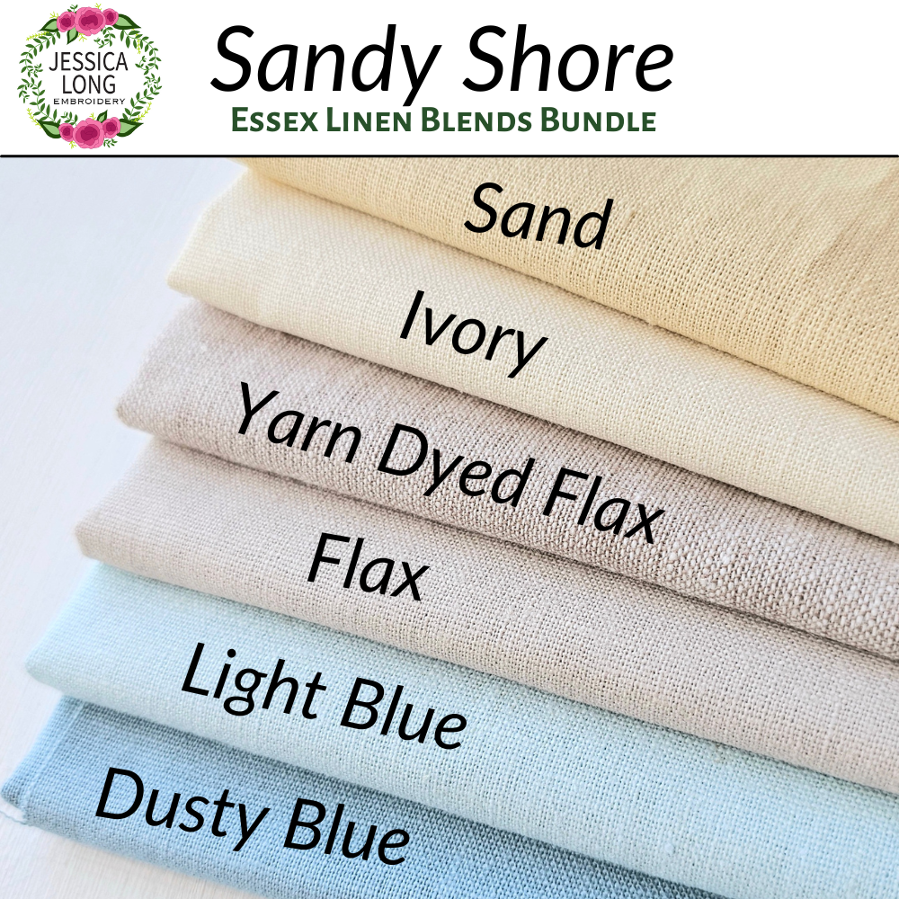 Essex Linen Blend Fabric Bundle: Sandy Shore