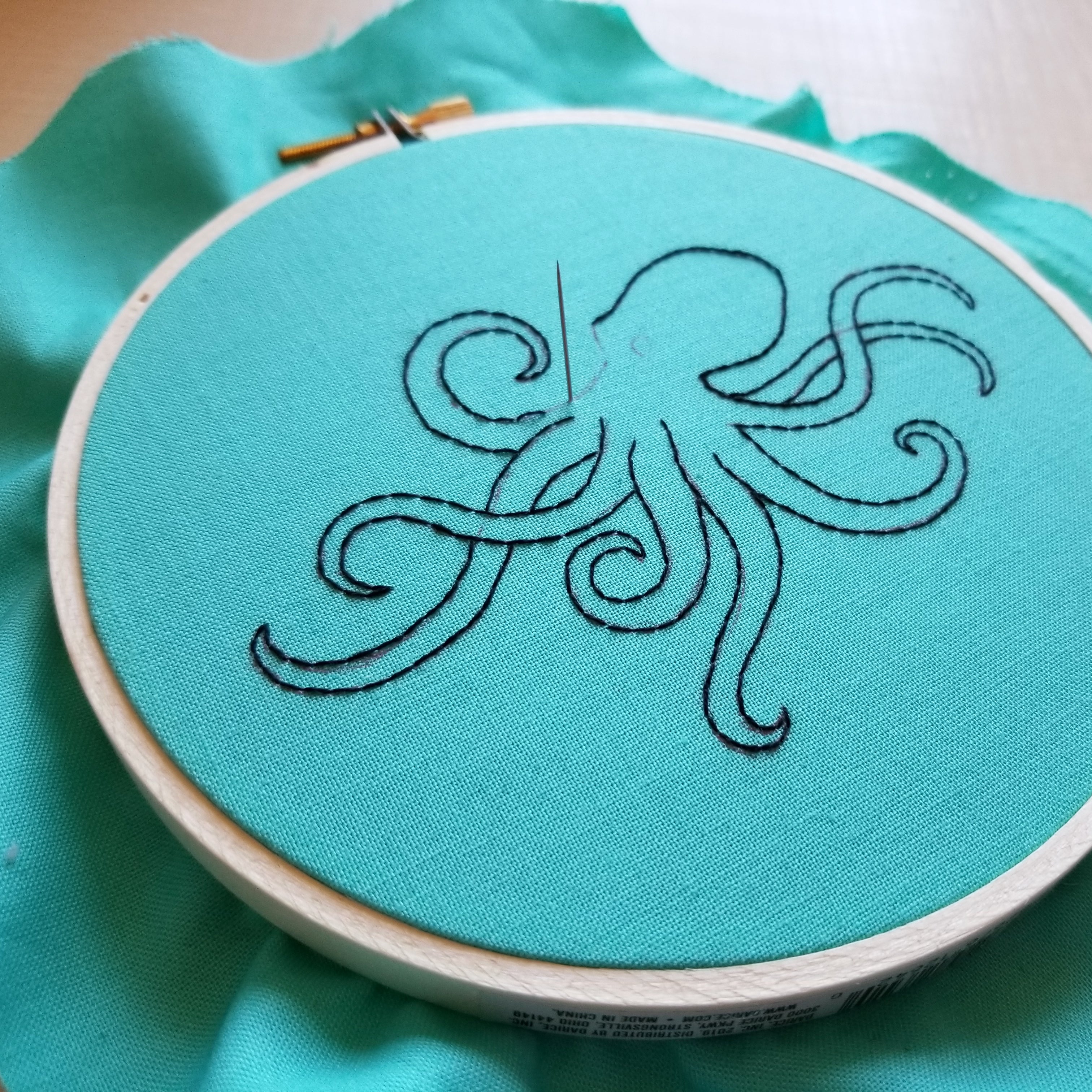 Pacific Octopus Embroidery Pattern (PDF)