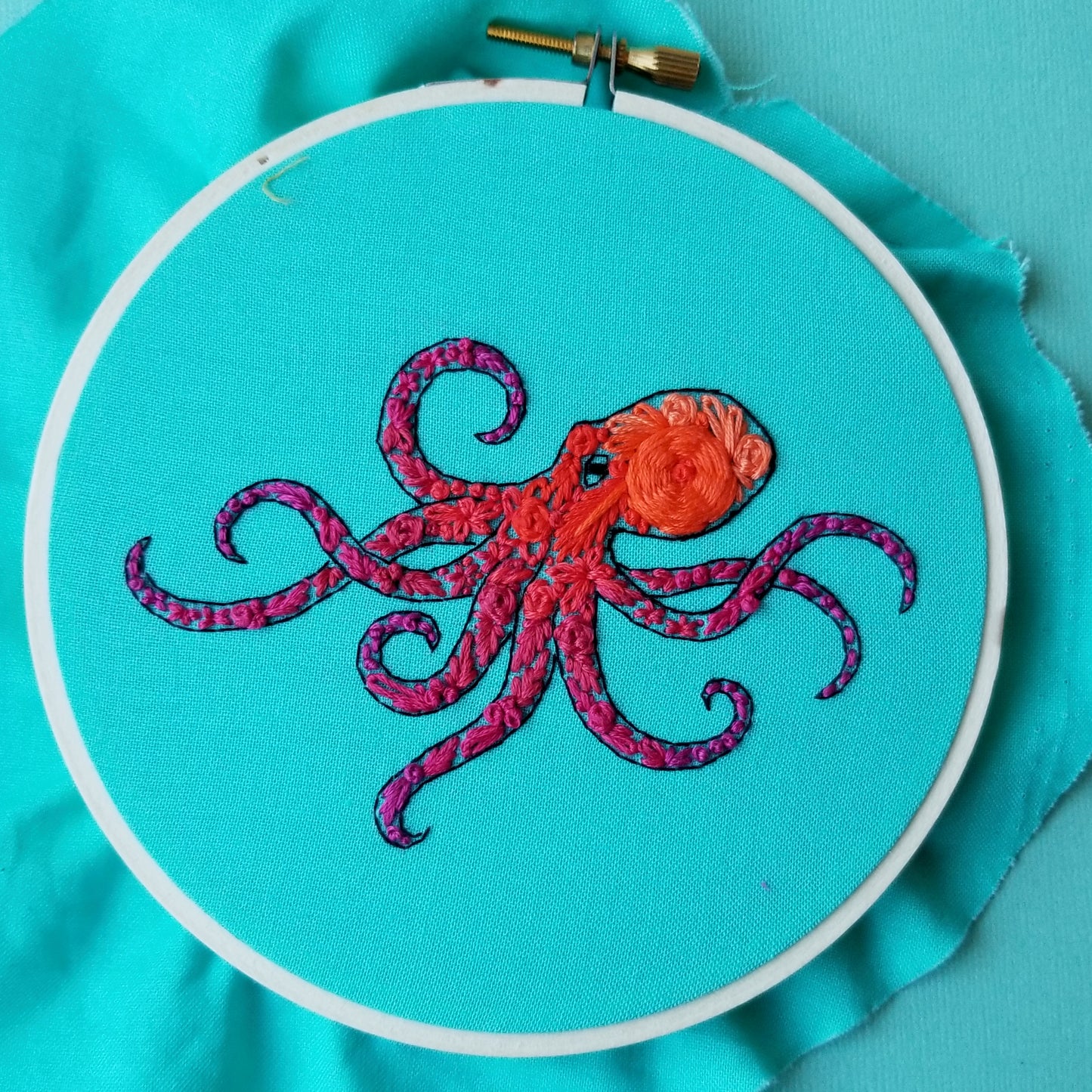 Pacific Octopus Embroidery Pattern (PDF)