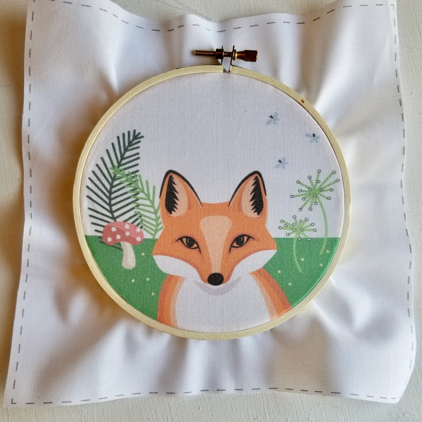 Red Fox Printed Fabric