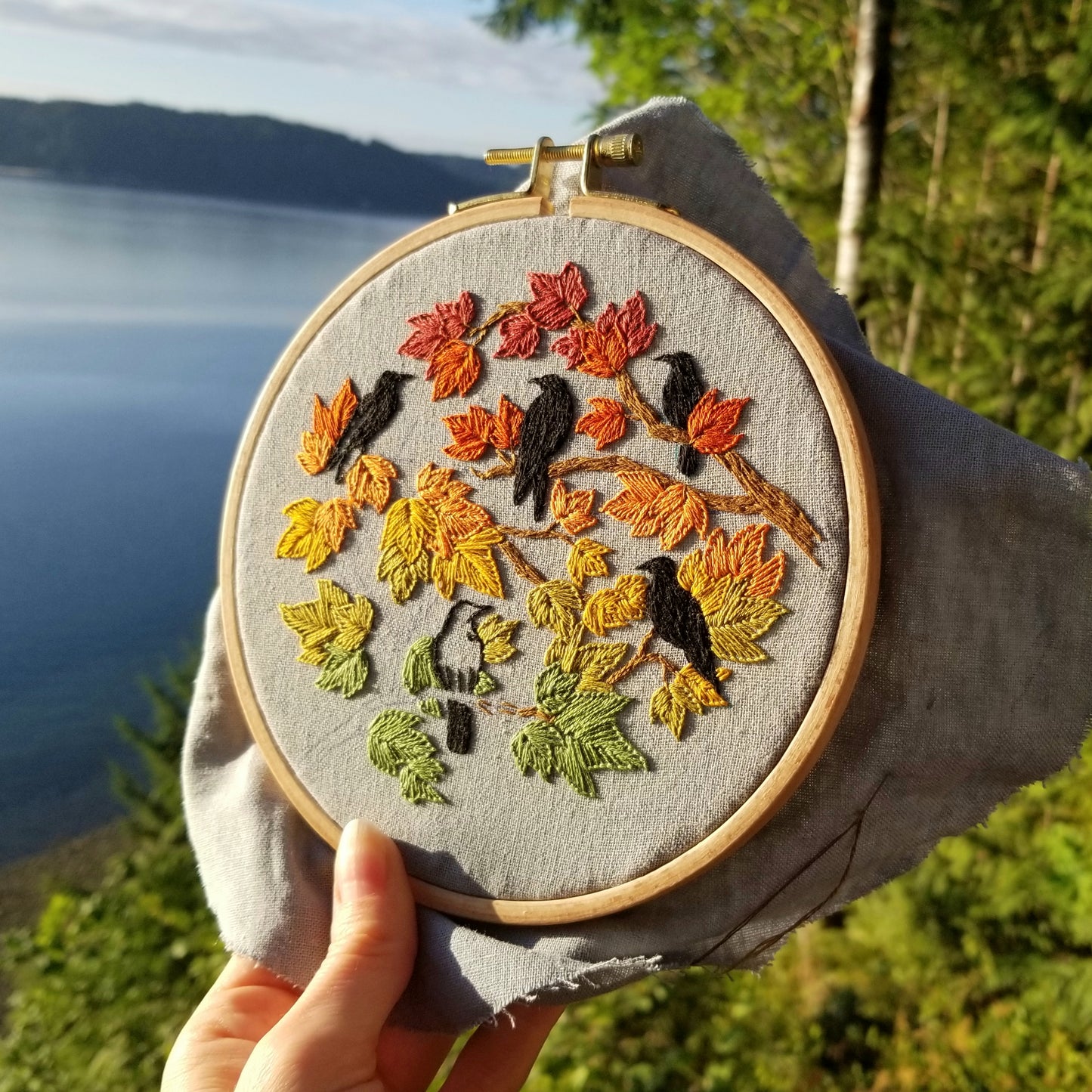 Autumn Birds Embroidery Pattern (PDF)
