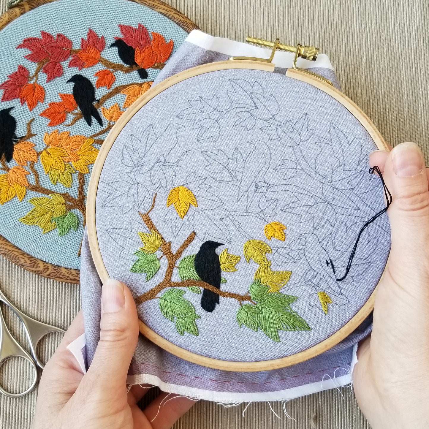 Autumn Birds Embroidery Pattern (PDF)