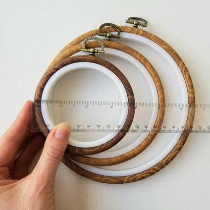Faux Wood Embroidery Hoops