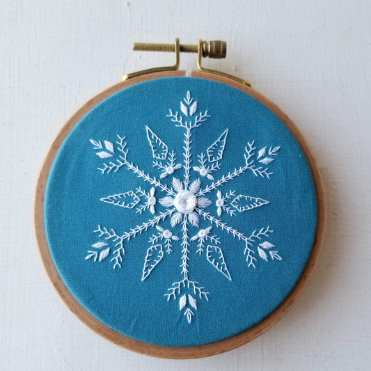 Mini Snowflake Sampler Printed Fabric