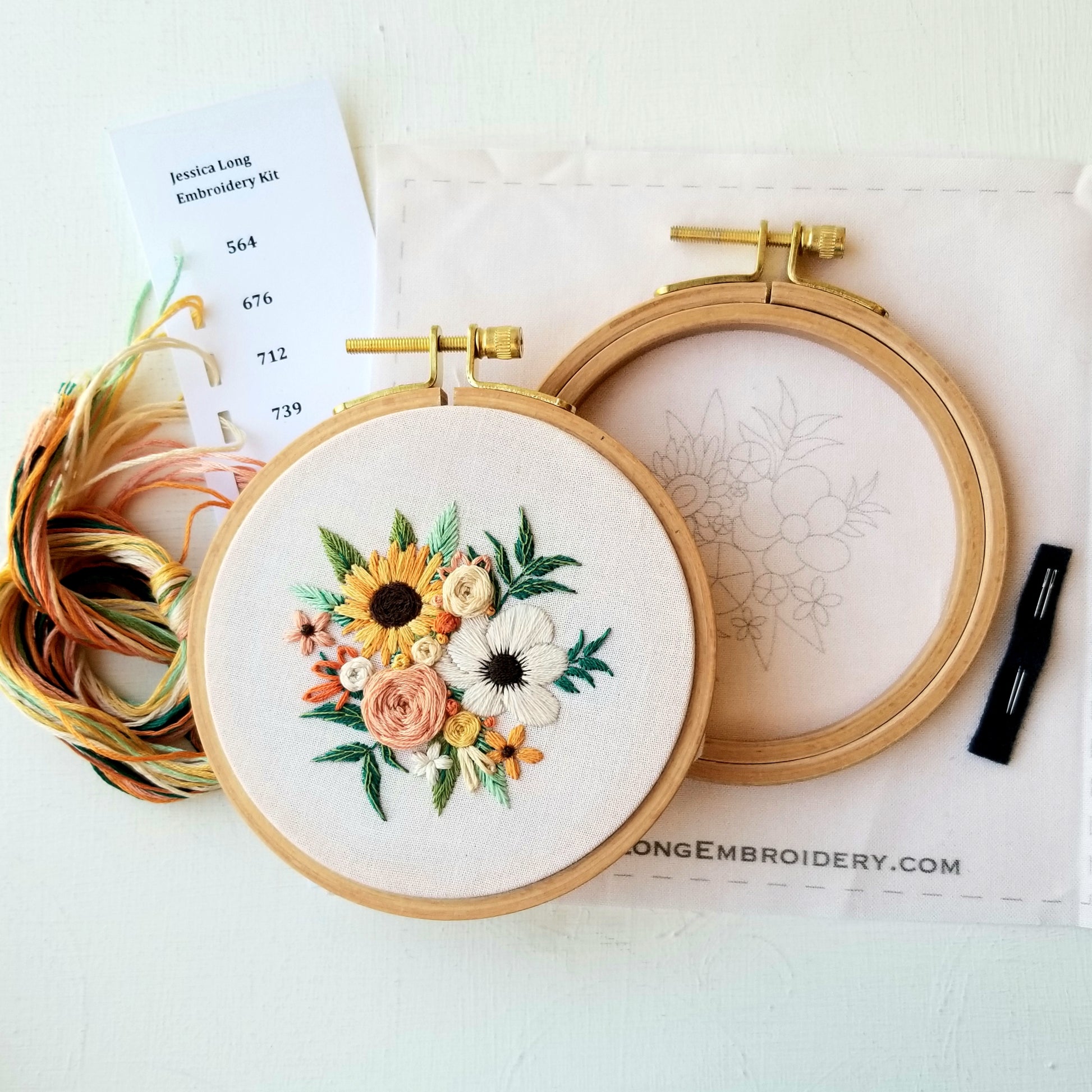 Fall Floral Embroidery Kit