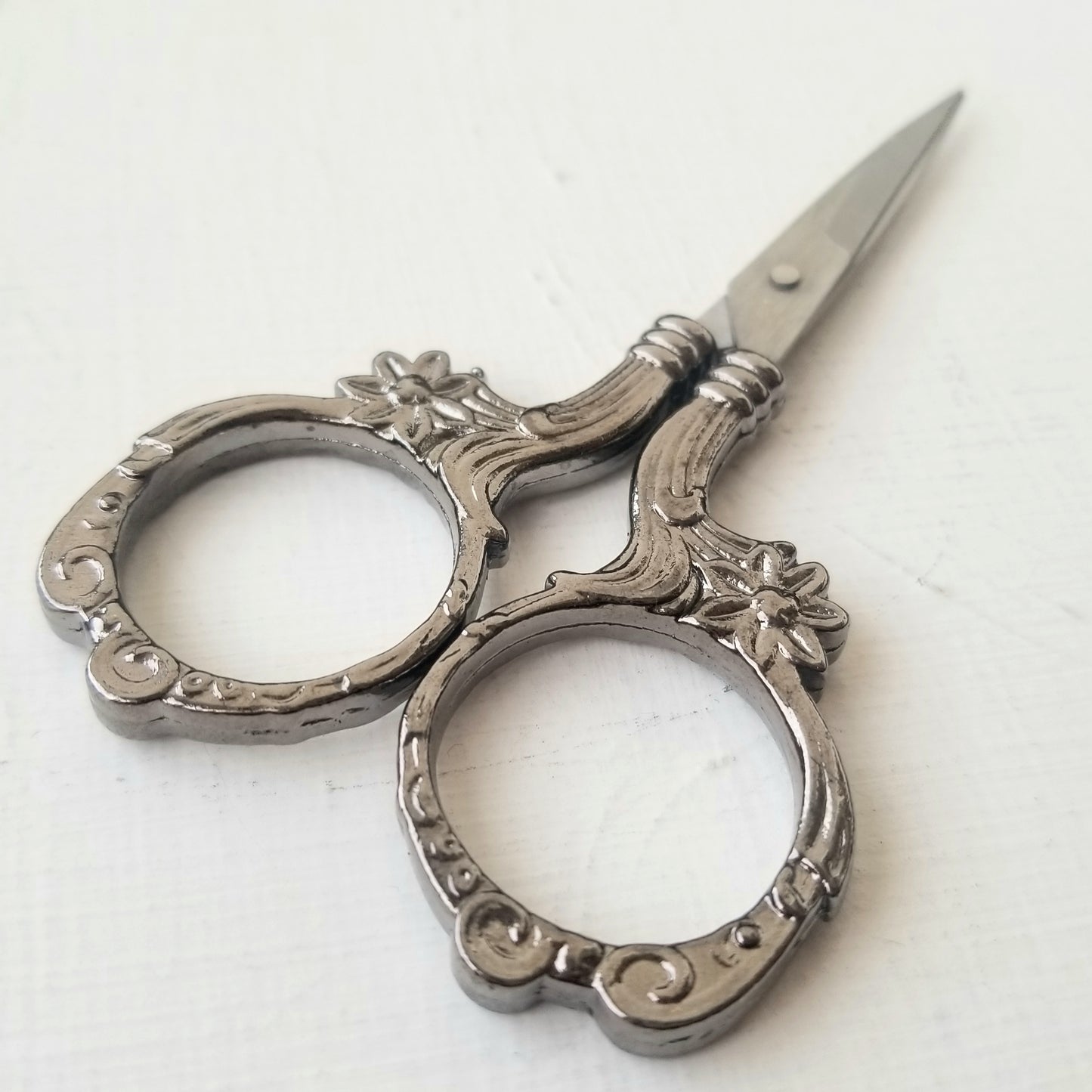 Ornate Silver Embroidery Scissors