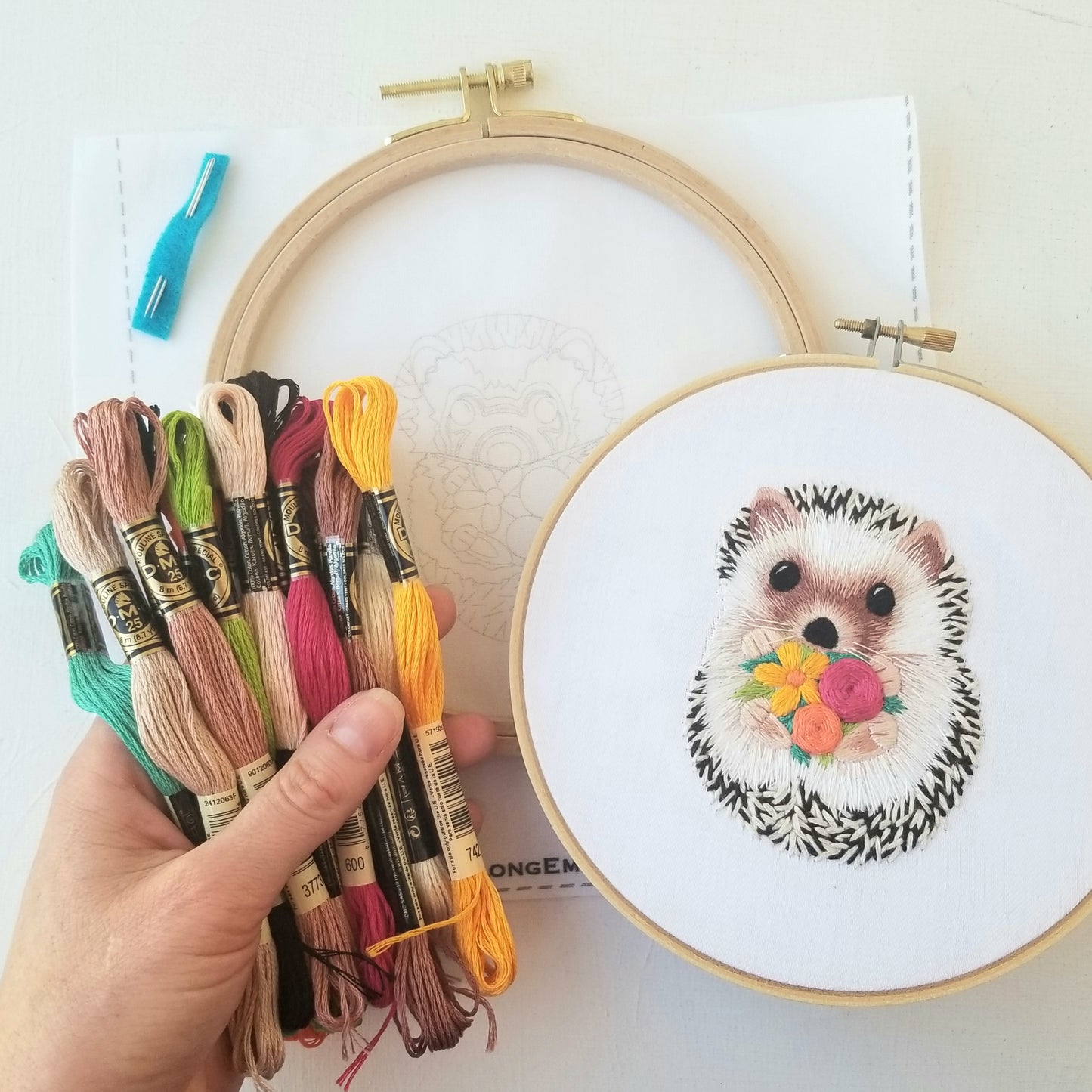 Hedgehog Embroidery Kit