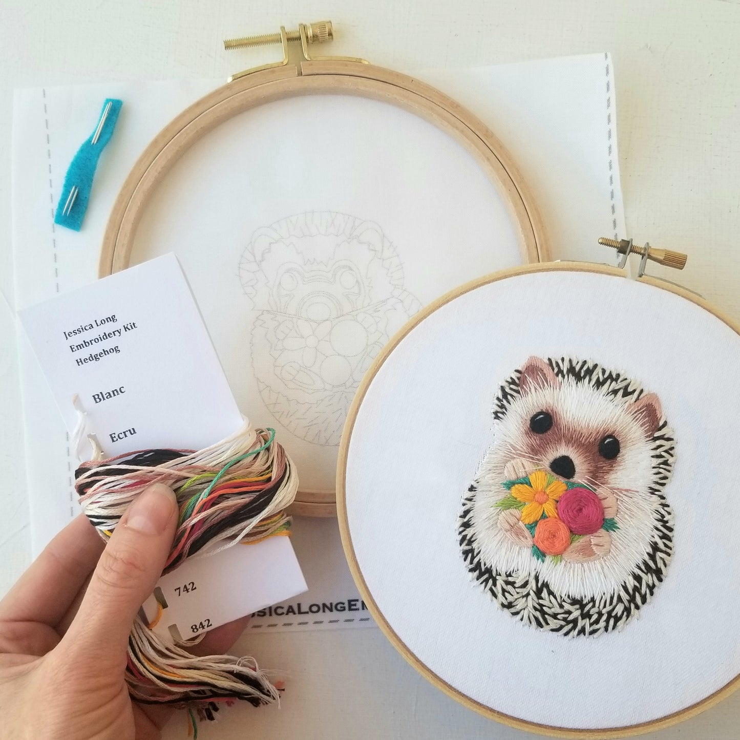 Hedgehog Embroidery Kit