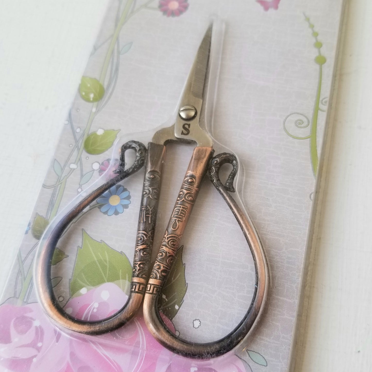 Antique Copper Embroidery Scissors