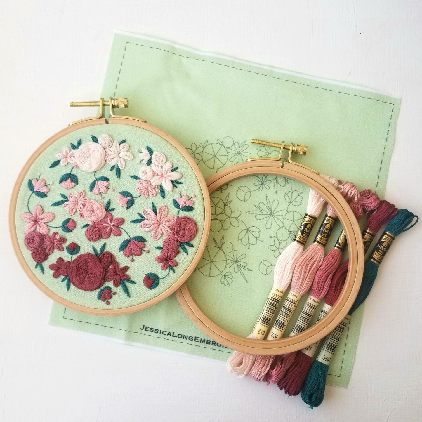 Blushing Blooms Embroidery Kit