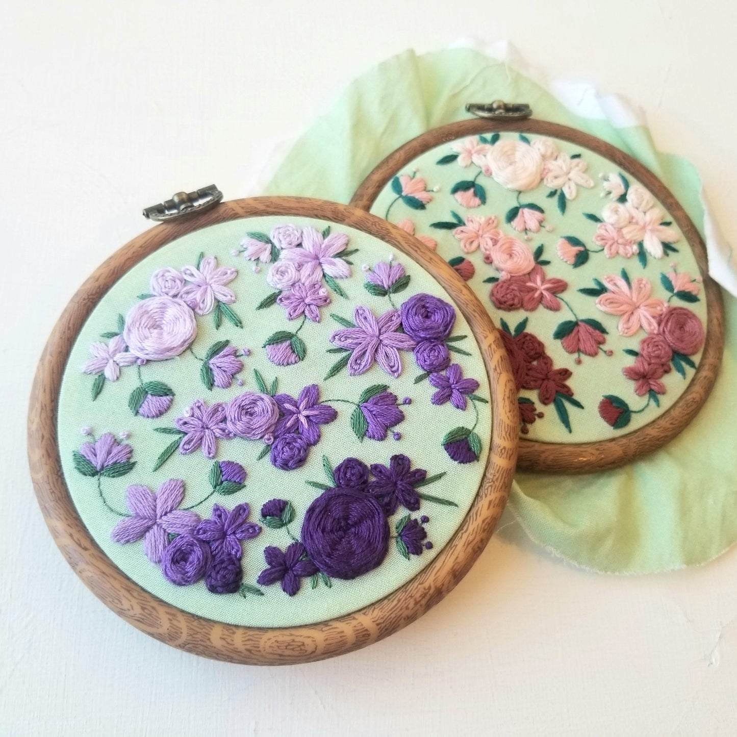 Blushing Blooms Embroidery Pattern (PDF)