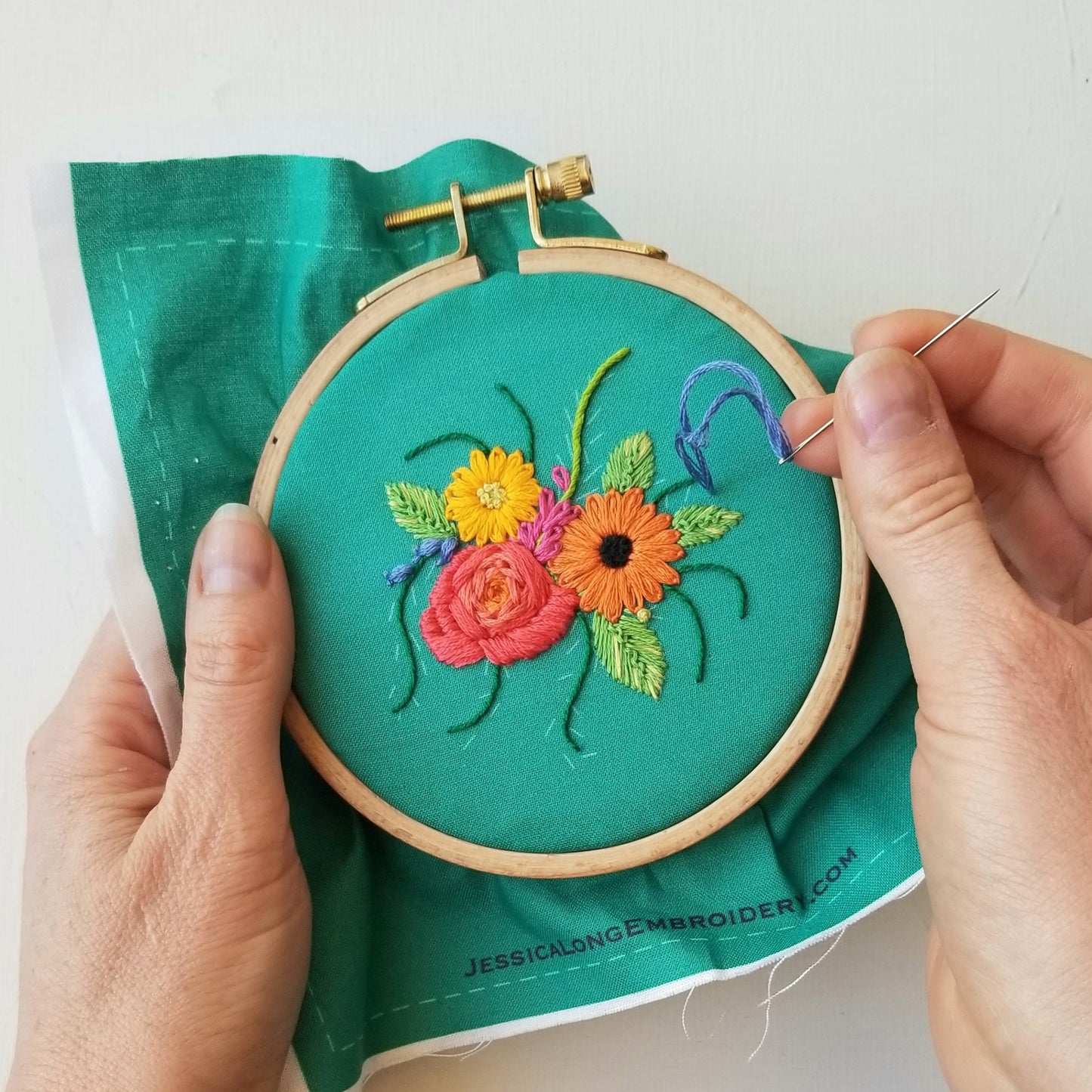 Summer Wedding Embroidery Pattern (PDF) – Jessica Long Embroidery