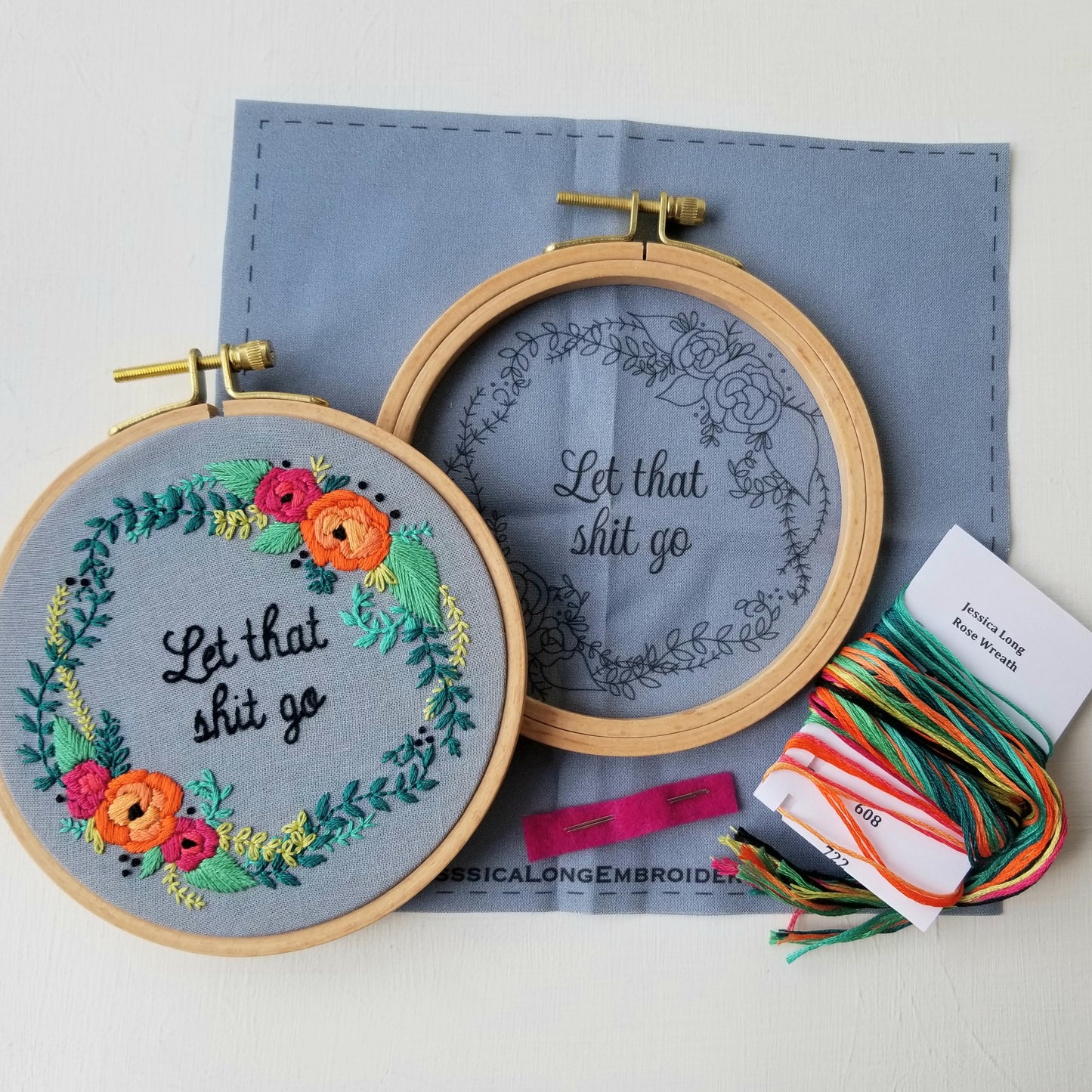 "Let that $h!t go" Embroidery Kit