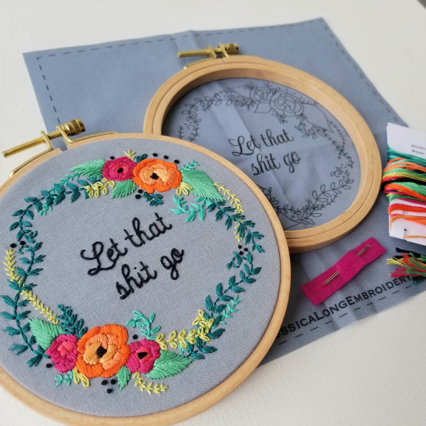 "Let that $h!t go" Embroidery Kit