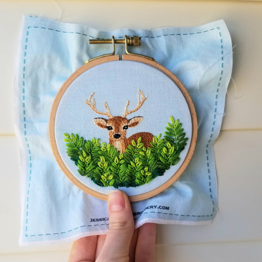 Wild Fern Deer Printed Fabric