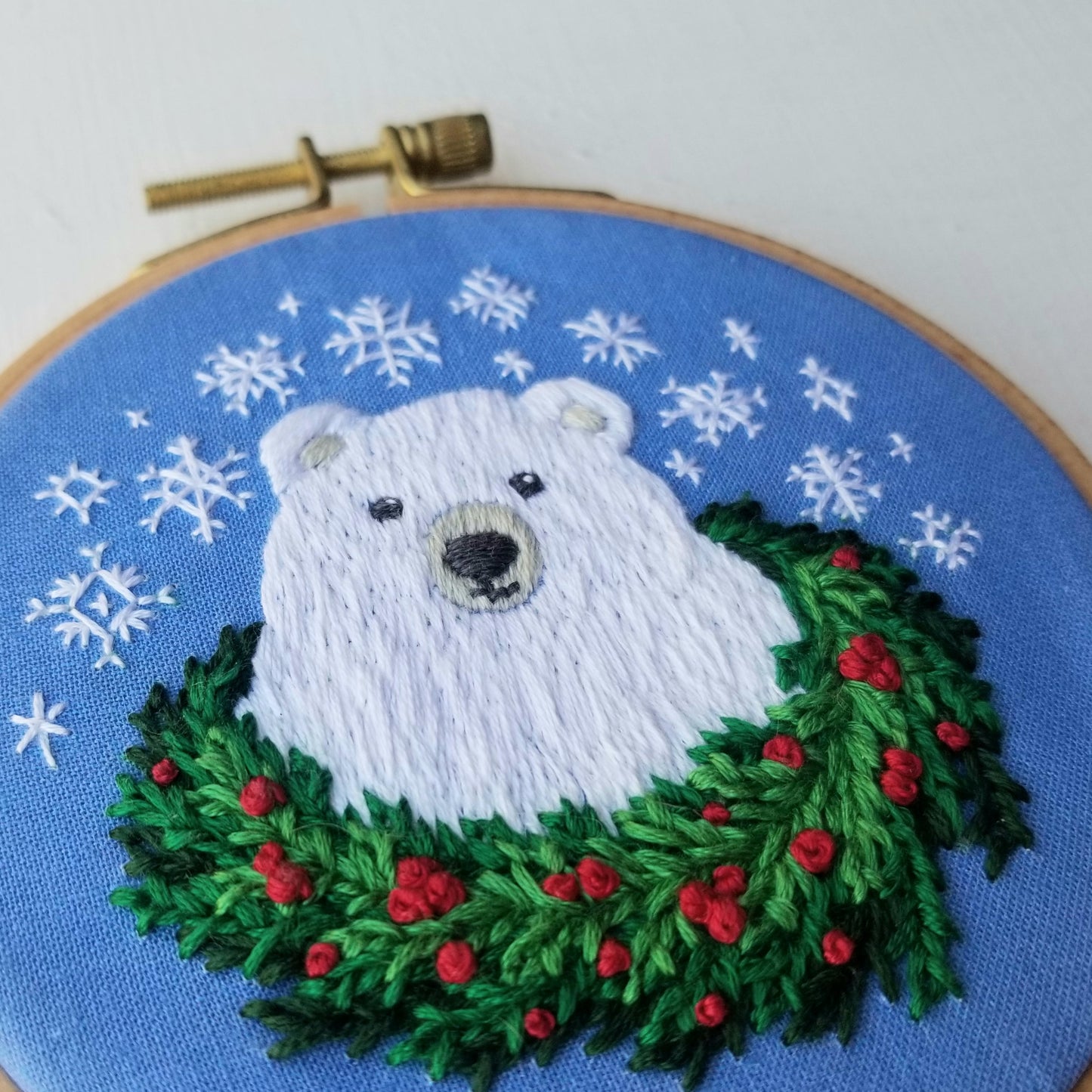 Snowflake Bear Embroidery Pattern (PDF)