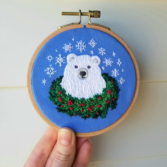 Snowflake Bear Embroidery Kit