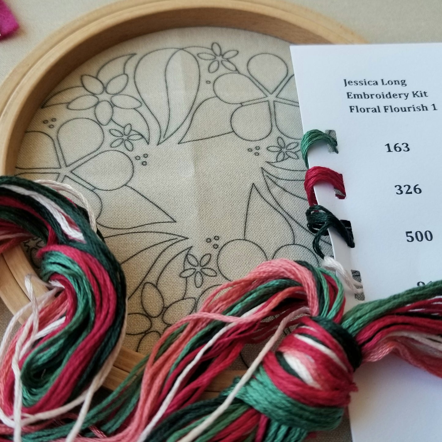 Floral Flourish Embroidery Kit