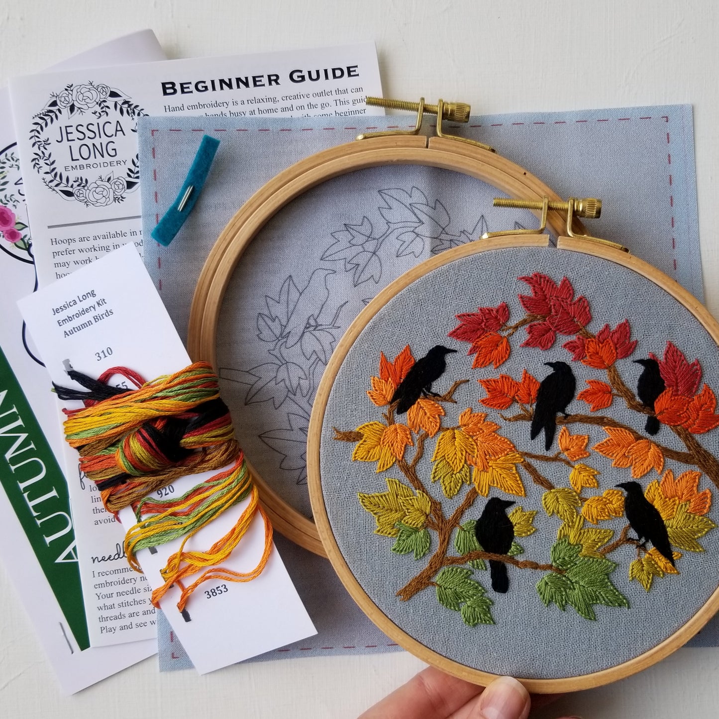 Autumn Birds Embroidery Kit