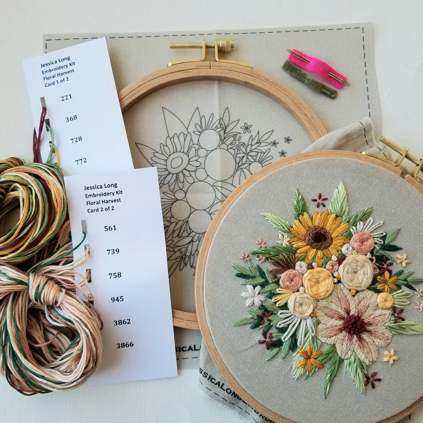 Floral Harvest Embroidery Kit