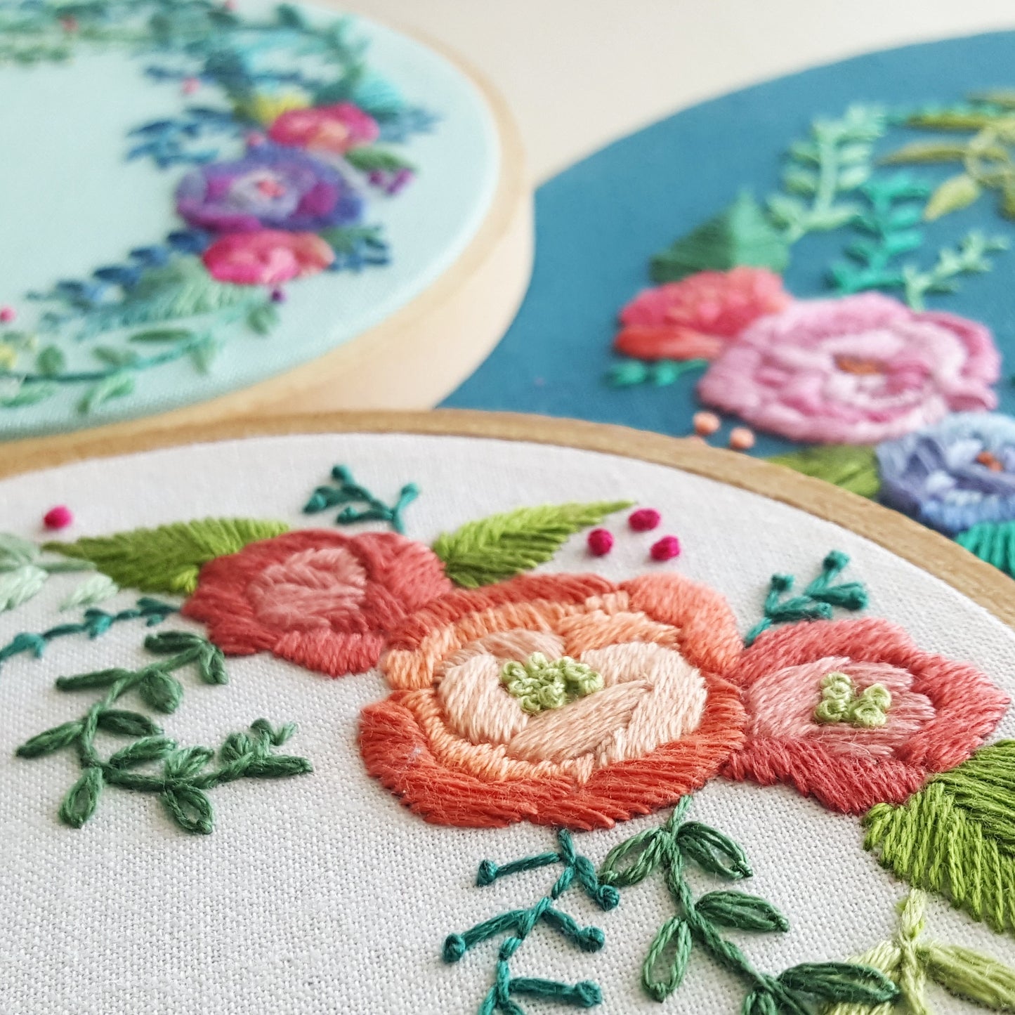 Delicate Roses Embroidery Pattern (PDF)