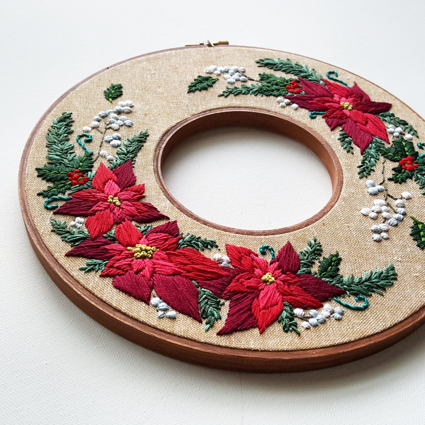 Holiday Wreath Embroidery Pattern (PDF)